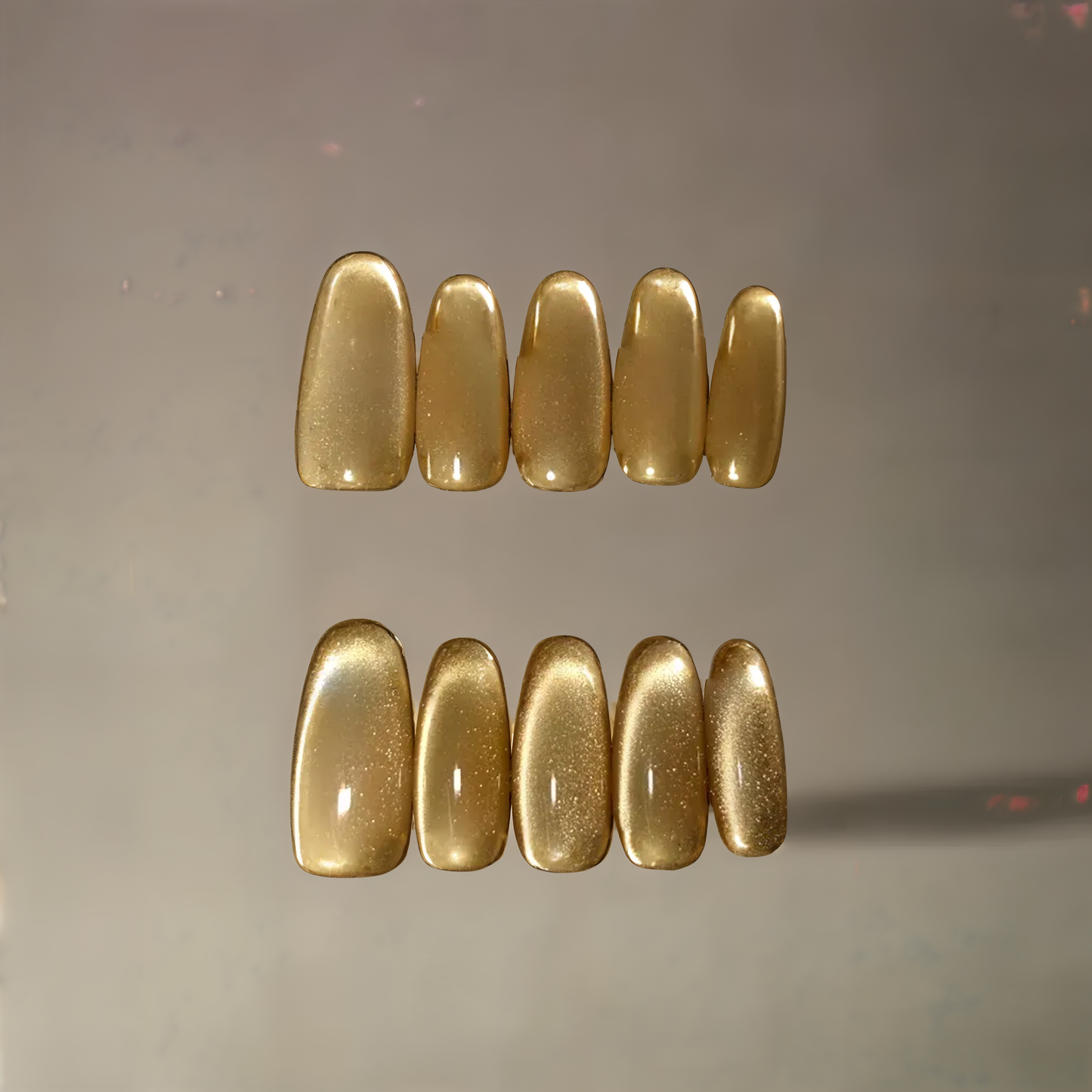 Pearl Shine Cat Eye Press-On Nails