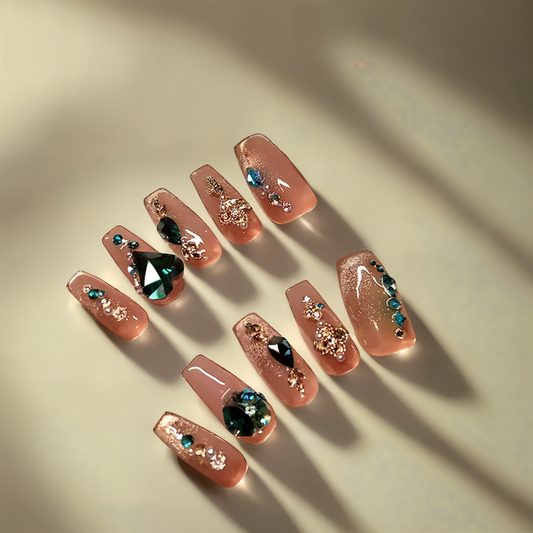 Emerald Whisper Press-on Nails