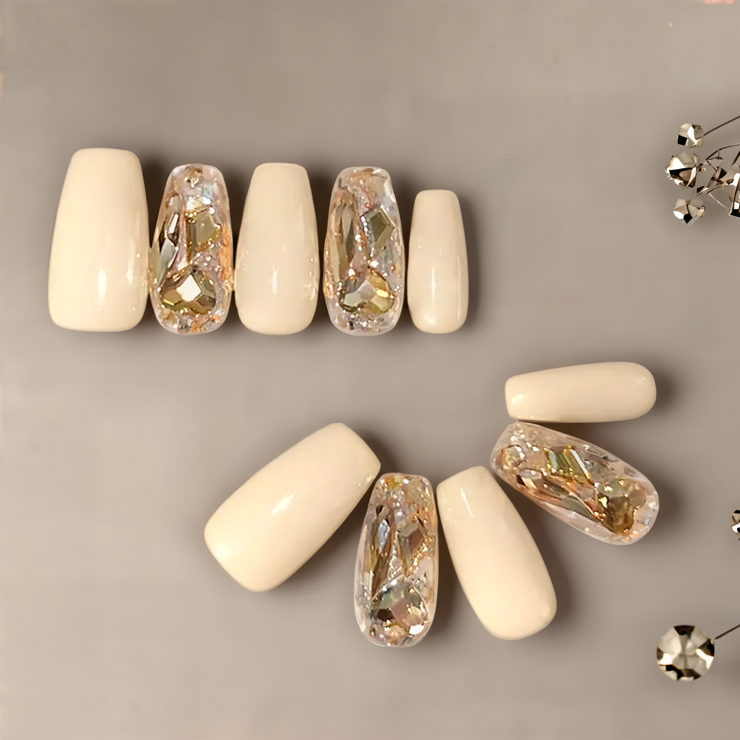 Crystal Porcelain Press-On Nails