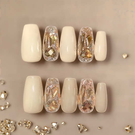 Crystal Porcelain Press-On Nails