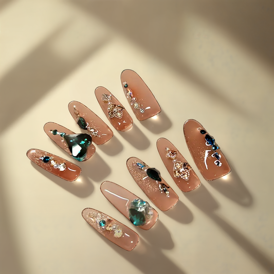 Emerald Whisper Press-on Nails